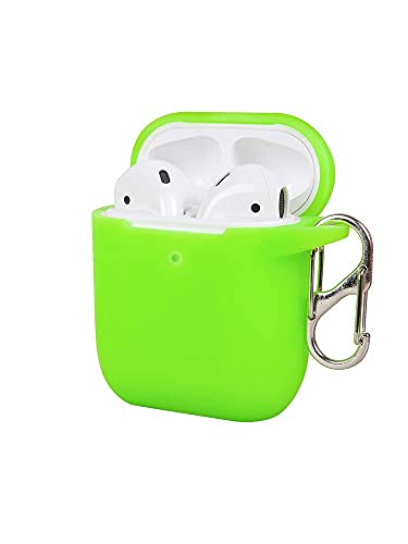 Felony Case – Soft Silicone AirPods Case 2 &1 - Neon Green | Shockproof, 360° Protective Apple Airpods Case Cover with Keychain | Wireless Charging Compatible with Front LED Visible