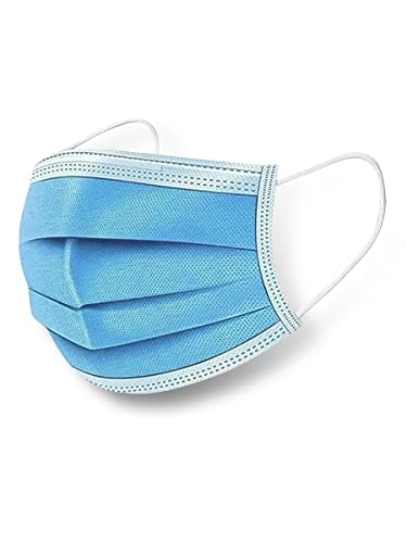 MAGID 3 Ply Disposable Face Mask with Adjustable Nose Bridge - Pack of 50 Masks - Breathable 3 Layer Face Mask Covers with Elastic String Earloops (MM005)