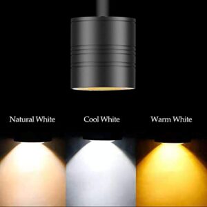 LED Aquarium Light - Freshwater Fish Tank Spotlight Vivarium Terrarium Light 3000K Warm White 4000K Natural White 6000K Cool White COB 3 Modes 5W for Corydoras, African Cichlid, Aquascaped Aquariums