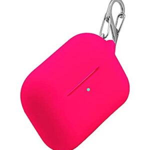 Felony Case – Soft Silicone AirPods Pro Case - Neon Pink | Shockproof, 360° Protective Apple Airpods Case Cover with Keychain | Wireless Charging Compatible with Front LED Visible