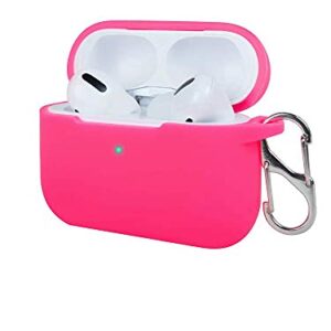 Felony Case – Soft Silicone AirPods Pro Case - Neon Pink | Shockproof, 360° Protective Apple Airpods Case Cover with Keychain | Wireless Charging Compatible with Front LED Visible