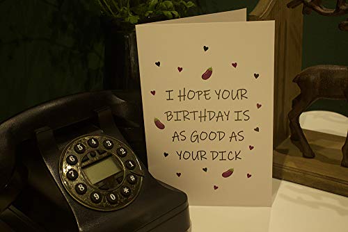 OJsensai Naughty Birthday Card for Husband, Funny Birthday Card for Boyfriend, Hilarious Card for Him, Humorous Card from Wife Girlfriend