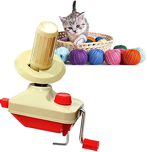 Yarn Winder by RRigo - Easy to Set Up and Use - Hand Operated Yarn Ball Winder 3.5 Ounce Capacity + 10 PCS Stitch Knitting Needles + 10 PCS Plastic Needles + 1PCS Scissors