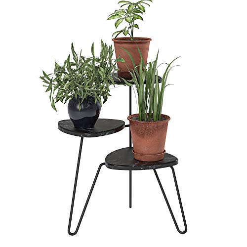 Novogratz Athena, Black Marble Plant Stand