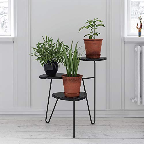 Novogratz Athena, Black Marble Plant Stand