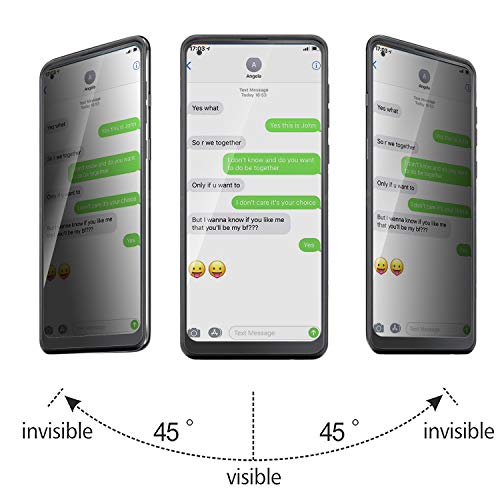 Anbel Design Anbzsign [2 Pack] Xiaomi Redmi Note 9 6.53" (2020) Privacy Screen Protector, [Full Coverage] [Case Friendly] Anti-Spy 9H Hardness Tempered Glass