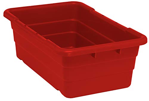 Quantum Storage K-TUB2516-8RD-2 2-Pack Plastic Nesting Tote, 25-1/8" x 16" x 8-1/2", Red