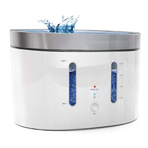 home zone pet water fountain - smart 2.4ghz automatic water fountain for small cats and dogs with water filter, 2l