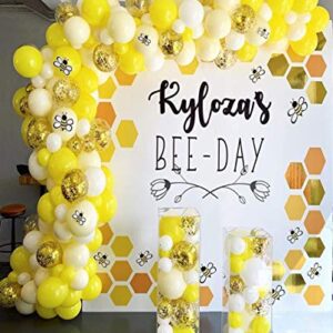 121pcs Yellow Balloons, Balloon Garland Arch Kit, Honeybee Theme Gender Reveal Baby Shower Party Supplies Decorations for Girl and Boy, Birthday Wedding Bridal Anniversary Baptism Party Decorations
