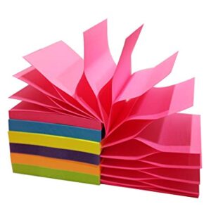 MQLH-TECH Pop Up Sticky Notes 3x3 Refills Easy Post Notes Self Stick Notes Bright Rainbow Colors Super Adhesive Pop-up Notes 6 Pads 100 Sheets/Pad Individual Package 600 Sheet Total