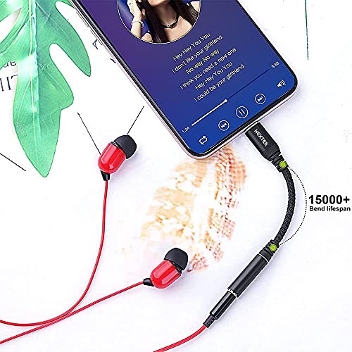 USB C to 3.5MM Audio Adapter,Android Headphone Jack Adapter,USB Type C to AUX Audio Hi-Res DAC Braided Nylon,Cable Adapter for Pixel 4 Samsung Galaxy S21 S20 Ultra S20+ Note 20 OnePlus 7T and More