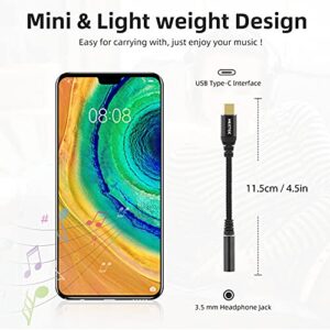 USB C to 3.5MM Audio Adapter,Android Headphone Jack Adapter,USB Type C to AUX Audio Hi-Res DAC Braided Nylon,Cable Adapter for Pixel 4 Samsung Galaxy S21 S20 Ultra S20+ Note 20 OnePlus 7T and More