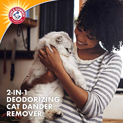 Arm & Hammer 2-in-1 Deodorizing & Dander Reducing Shampoo for Cats | Cat Dander Remover for Cat Dander and Cat Odors | Baking Soda Moisturizes and Deodorizes, Lavender Chamomile Scent, 20 Fl Oz