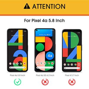 OMOTON [4 Pack] Screen Protector for Google Pixel 4a (Not Fit for 4a 5G), Scratch Resistant/Easy-Install/Bubble Free/Tempered Glass Screen Protector Compatible with Google Pixel 4a