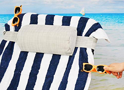 Themed Beach Towel Clips, Pool Towel Accessory, Portable Heavy-Duty Plastic Clamps, (Set of 2), Orange Sunglasses