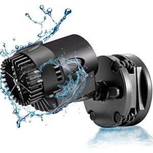 aqqa aquarium wavemaker circulation pump,360°adjustable ultra-silence magnetic mount suction submersible powerhead pump,530gph flow for freshwater or saltwater fish tank (3w 530gph)