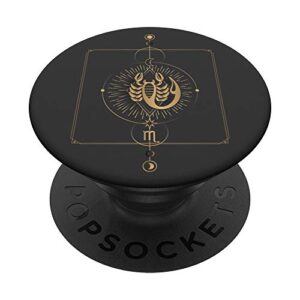 scorpio zodiac sign symbol cosmic cool astrology lover gifts popsockets popgrip: swappable grip for phones & tablets