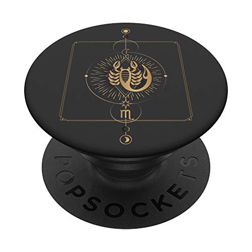 Scorpio Zodiac Sign Symbol Cosmic Cool Astrology Lover Gifts PopSockets PopGrip: Swappable Grip for Phones & Tablets