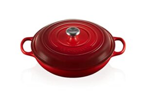 le creuset enameled cast iron signature braiser, 5 qt. , cerise