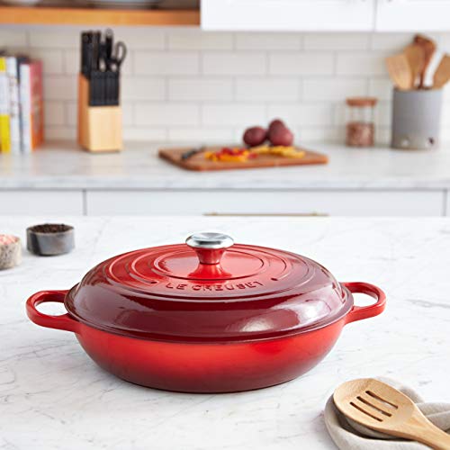 Le Creuset Enameled Cast Iron Signature Braiser, 5 qt. , Cerise