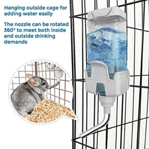 Vannon Top Fill Small Animal Water Bottles for Crate No Drip BPA Free Water Dispenser for Rabbit, Chinchilla, Ferret, Guinea Pigs, Squirrel, Hedgehog