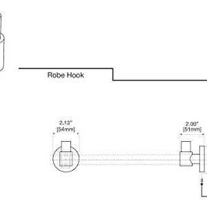 Gatco Reveal Robe Hook, Chrome