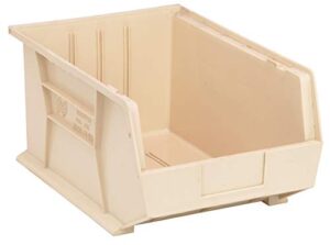 quantum storage systems k-qus255iv-1 ultra-stack and hang bins, 16 inch x 11 inch x 8 inch, ivory