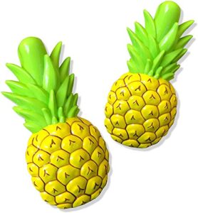 c&h solutions pineapple clip, 1-pack, 2 count beach towel clips jumbo size for beach chair, cruise beach patio, pool accessories, household close snacks clip, baby stroller