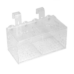 fish separation breeder box, acrylic fish tank breeding isolation box aquarium hatchery incubator holder(b-20x10x10cm)
