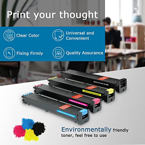 Leize Compatible Toner Cartridge Replacement for Sharp MX-31NT (MX-31NTBA MX-31NTCA MX-31NTMA MX-31NTYA) High Yield use for MX-2301N 2600N 3100N 3101N 4100N 4101N 5000N 5001N Printers [KCMY-4 Pack]