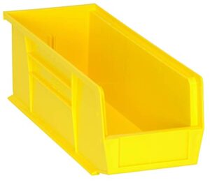 quantum storage systems k-qus234yl-6 6-pack ultra-stack and hang bins, 14-3/4" x 5-1/2" x 5", yellow