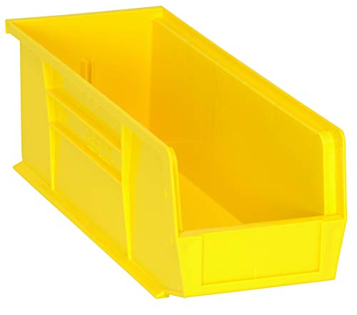 QUANTUM STORAGE SYSTEMS K-QUS234YL-6 6-Pack Ultra-Stack and Hang Bins, 14-3/4" x 5-1/2" x 5", Yellow