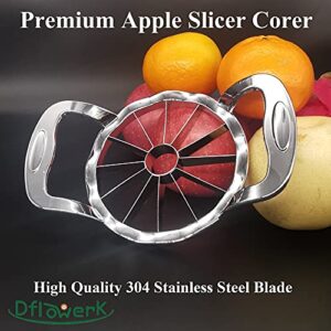 DflowerK Apple Slicer Corer Cutter Large Ultra Sharp 12 Blade Stainless Steel Upgraded Apple Divider