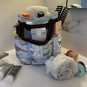 ROMYtendency Shower caddy, mesh shower tote bag, multi storage bath caddy with Shower ball set