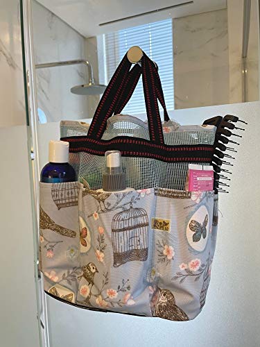 ROMYtendency Shower caddy, mesh shower tote bag, multi storage bath caddy with Shower ball set