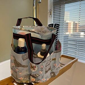 ROMYtendency Shower caddy, mesh shower tote bag, multi storage bath caddy with Shower ball set