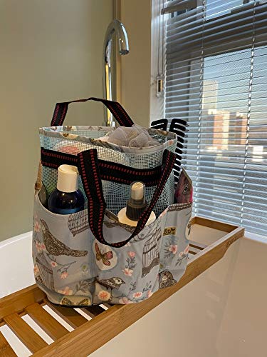 ROMYtendency Shower caddy, mesh shower tote bag, multi storage bath caddy with Shower ball set