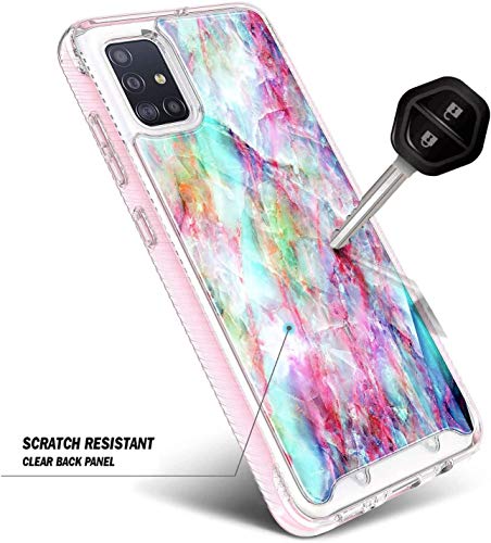 E-Began Case for Samsung Galaxy A51 5G with [Built-in Screen Protector], (Not Fit A51 4G/5G UW Verizon), Full-Body Protective Shockproof Bumper Cover, Impact Resist Case -Marble Design Fantasy