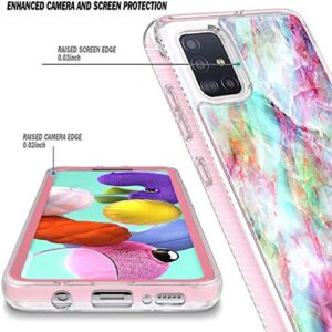 E-Began Case for Samsung Galaxy A51 5G with [Built-in Screen Protector], (Not Fit A51 4G/5G UW Verizon), Full-Body Protective Shockproof Bumper Cover, Impact Resist Case -Marble Design Fantasy