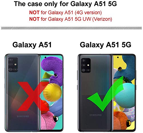 E-Began Case for Samsung Galaxy A51 5G with [Built-in Screen Protector], (Not Fit A51 4G/5G UW Verizon), Full-Body Protective Shockproof Bumper Cover, Impact Resist Case -Marble Design Fantasy