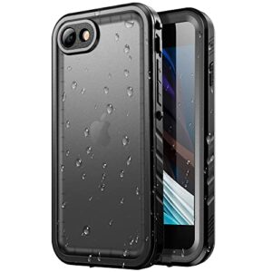 sportlink waterproof case for iphone se 3rd 2022/iphone se 2nd 2020/iphone 7/8 - full body shockproof dustproof phone screen protector rugged waterproof case for iphone se3/se2/7/8 (black)