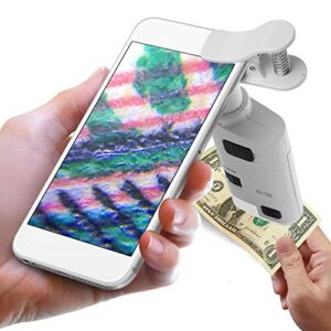 80-120x clip-on led cell phone microscope mini smart phone lens microscope magnifier universal lens with led/uv lights
