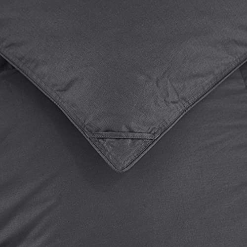 Acrafsman All Season Down Comforter King Size,Luxurious Hotel Collection Duvet Insert with Corner Tabs,Noiseless,Medium Warm,Dark Grey,106x90 Inches