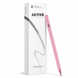 ipad stylus, iphone stylus, rechargeable stylus pen,1.4mm fine tip for drawing and writing, compatible ipad pro/iphone and ipad/ipad mini/ipad air(pink)