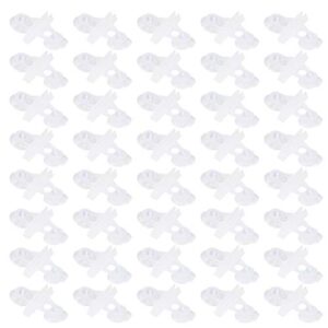 TOPINCN 40PCS PVC Aquarium Fish Tank Suction Cup Separating Board Divider Support Clip Insulation Clip(White)