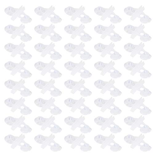 TOPINCN 40PCS PVC Aquarium Fish Tank Suction Cup Separating Board Divider Support Clip Insulation Clip(White)