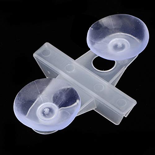 TOPINCN 40PCS PVC Aquarium Fish Tank Suction Cup Separating Board Divider Support Clip Insulation Clip(White)