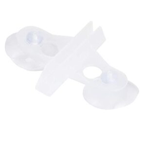 TOPINCN 40PCS PVC Aquarium Fish Tank Suction Cup Separating Board Divider Support Clip Insulation Clip(White)