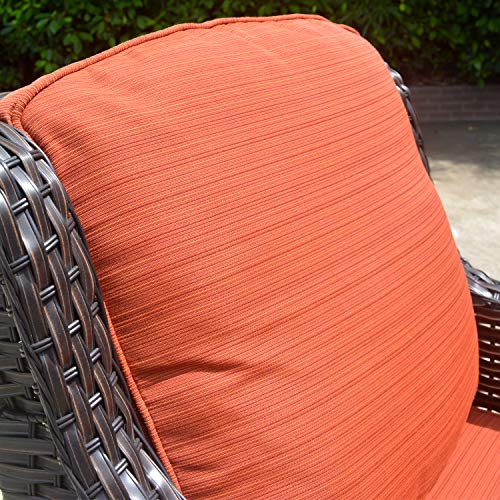 Allwex Patio Furniture,Outdoor Furniture Set,Outdoor Rattan Furniture(Brown, Red)