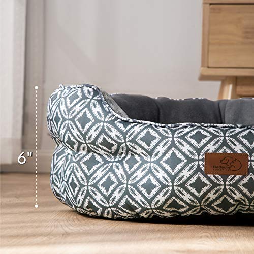 Bedsure Small Dog Bed for Small Dogs Washable - Cat Bed for Indoor Cats, Round Super Soft Plush Flannel Puppy Beds, Slip-Resistant Oxford Bottom, Coin Print Grey